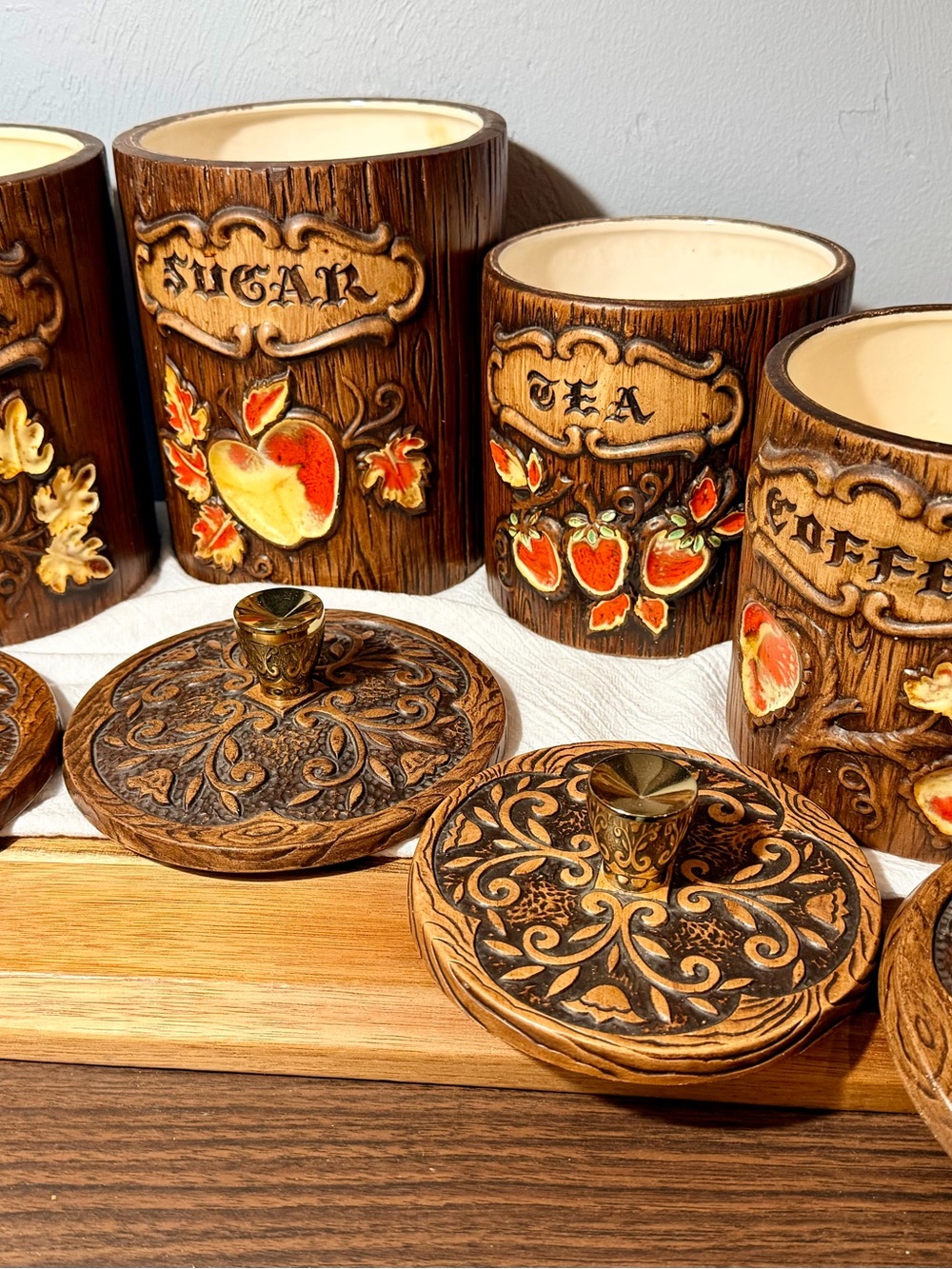 Vintage 1970s Treasure Craft Canister Set - Picture 6 of 7